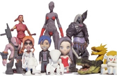 Ensemble de figurines imprimées en 3D