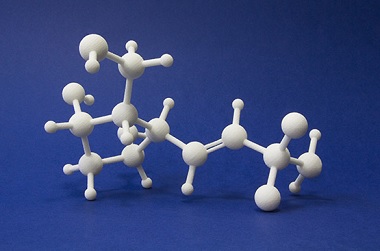 Molecule agrandie et imprimée en 3D