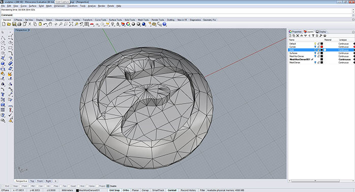 Rhino low polygon appearance