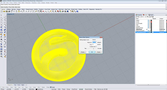 Rhino mesh reduce