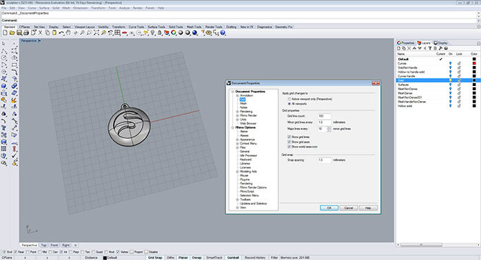 Rhino grid adjustment