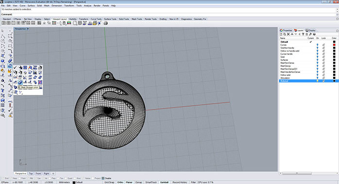 Rhino multishell parts