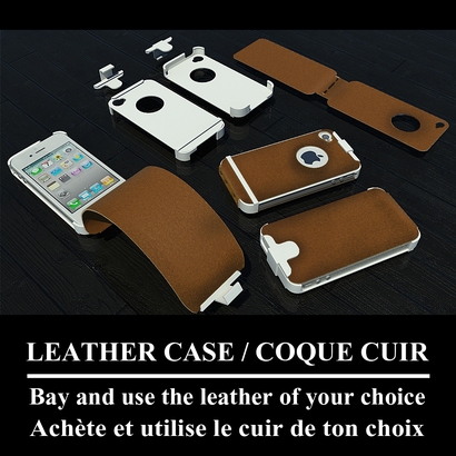 Iphone 4 /4s leather case / Iphone 4/4s coque cuir