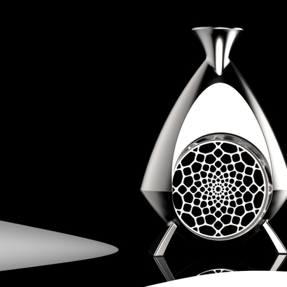 Vase avec trou décoré