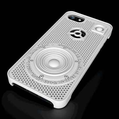Coque iPhone 5 "Haut parleur" personnalisable