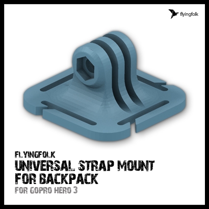 GoPro universal strap mount for backpack