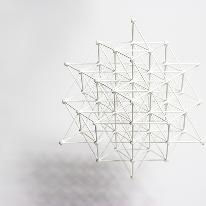 SANKAKKEI 64-Tetrahedron Cube full-pack #White #M-size