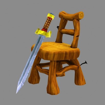 Fantasy Chair and Sword