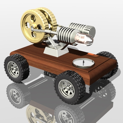 Hot motorized stirling machine