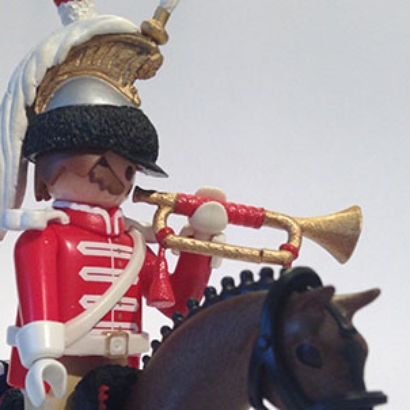 Trompette version courte de cavalerie hussard, cuirassier, chass