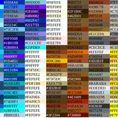 Color chart regular