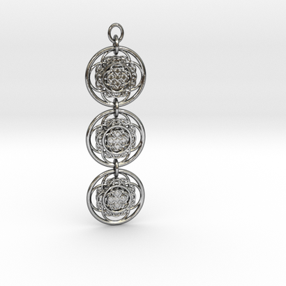 Octahedron Torus Earring