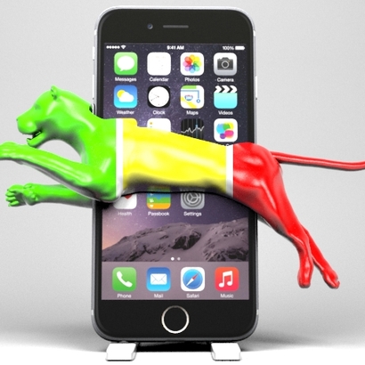 Support de téléphone Lionne
