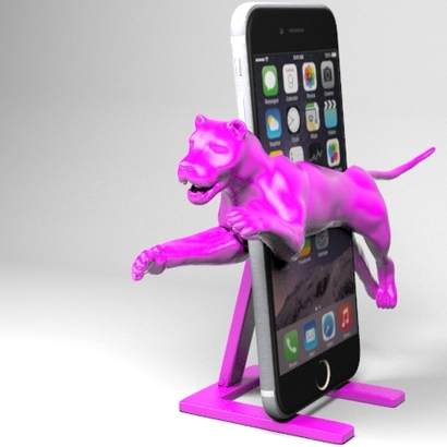 Support de téléphone Lionne