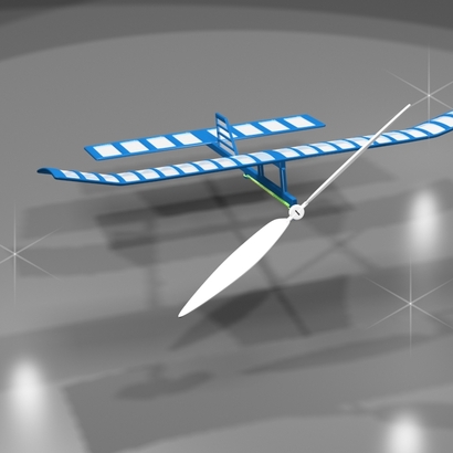 Avion à moteur élastique
