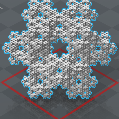 Flocon-éponge de Koch base cubique niveau 4