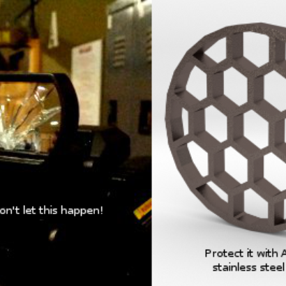 40mm Honeycomb Kill Flash / Sight Protector (Stainless Steel)