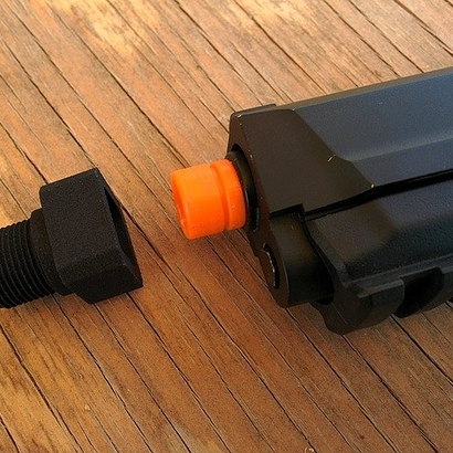 Pistol Muzzle Adapter (Orange Tip to 14mm-)