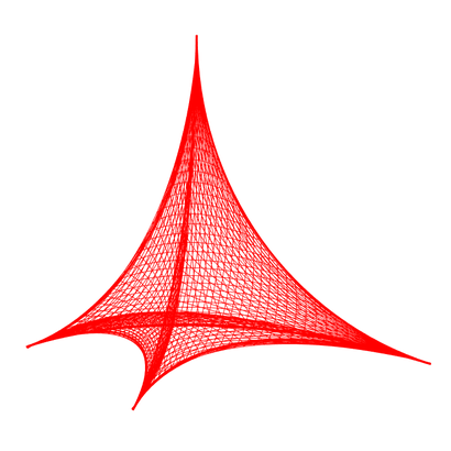 Hyperbolic concave Reuleaux tetrahedron