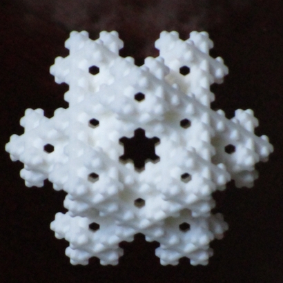 Flocon-éponge de Koch base cubique niveau 3