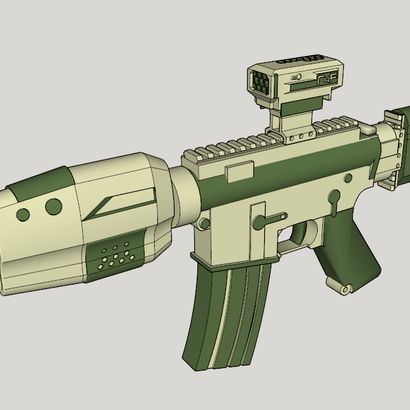Gunder R4F SciFi CQB Rifle