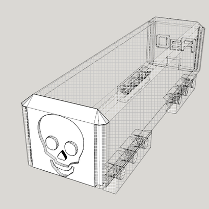 Time to Die Skull Door for Stick Battery Box