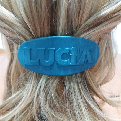 LUCIA Personalized Oval Hair Barrete 70-86/60-76