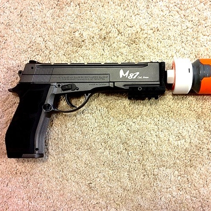 Nerf Muzzle to Airsoft Barrel Adapter (14mm Self-Cutting)