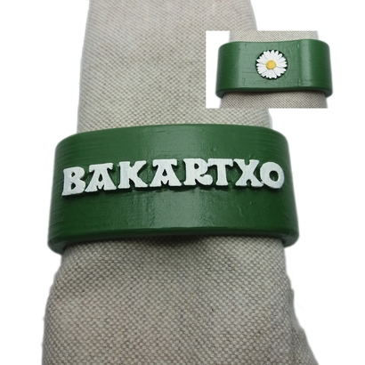 BAKARTXO 3D Napkin Ring with daisy