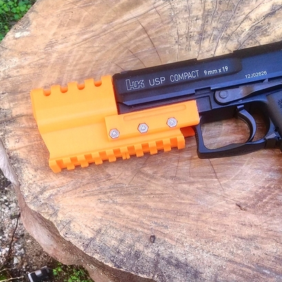 J.W. Frame Mounted Compensator 9-Slots Rail for H&K USP Compact