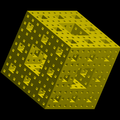 Éponge fractale de Sierpinski-Menger itération 3