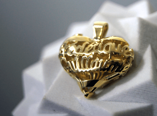 Gold plated jewel