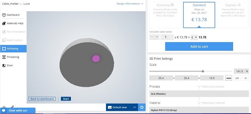 3d hollowing tool