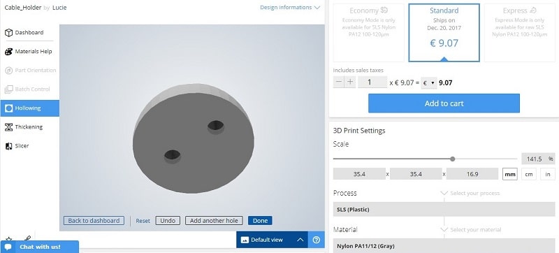 3d hollowing tool