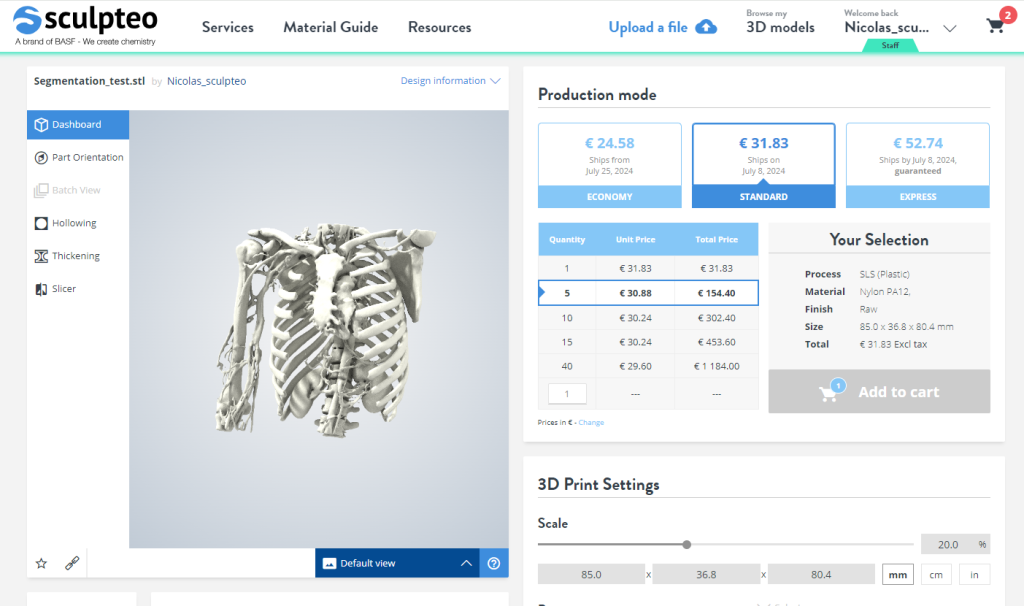 Sculpteo upload