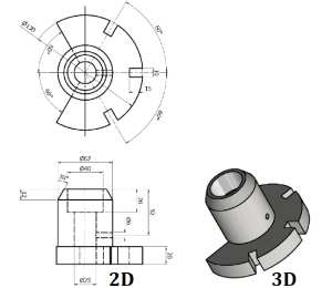 difference between 3d and 2d CAD