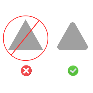 Sharp / round edges