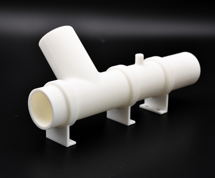 White pipe printed in PLA